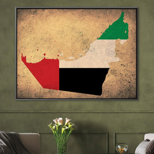 United Arab Emirates Canvas Art Clock Canvas