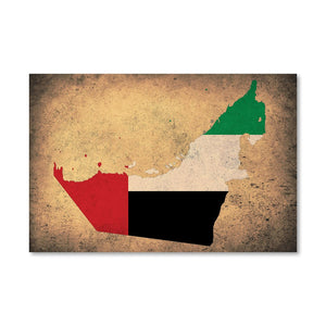 United Arab Emirates Canvas Art Clock Canvas