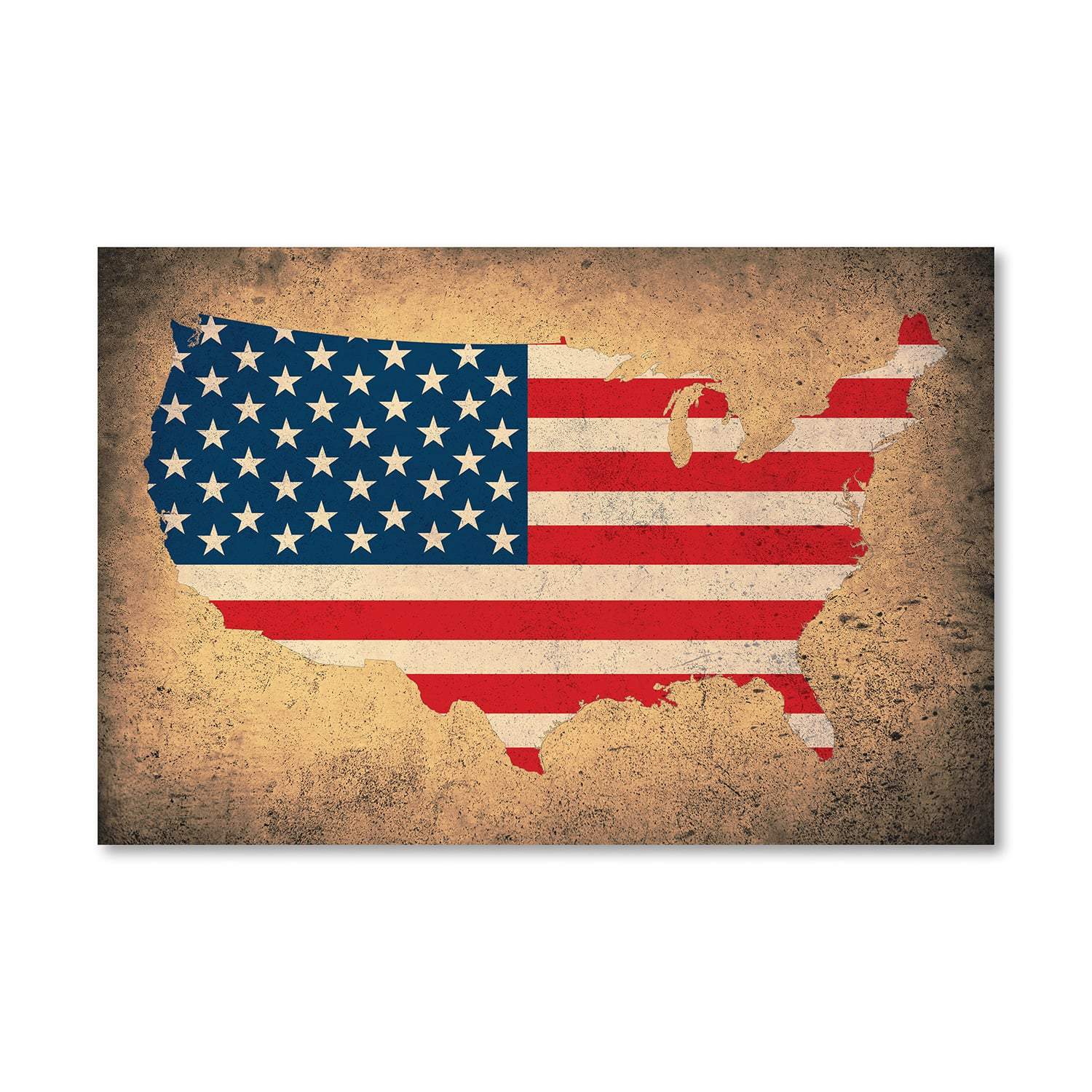 United States of America Canvas Art Clock Canvas