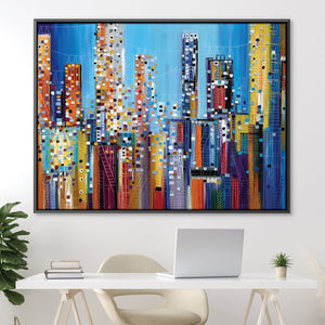 Urban Core Canvas Art Clock Canvas