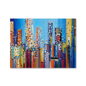Urban Core Canvas Art Clock Canvas