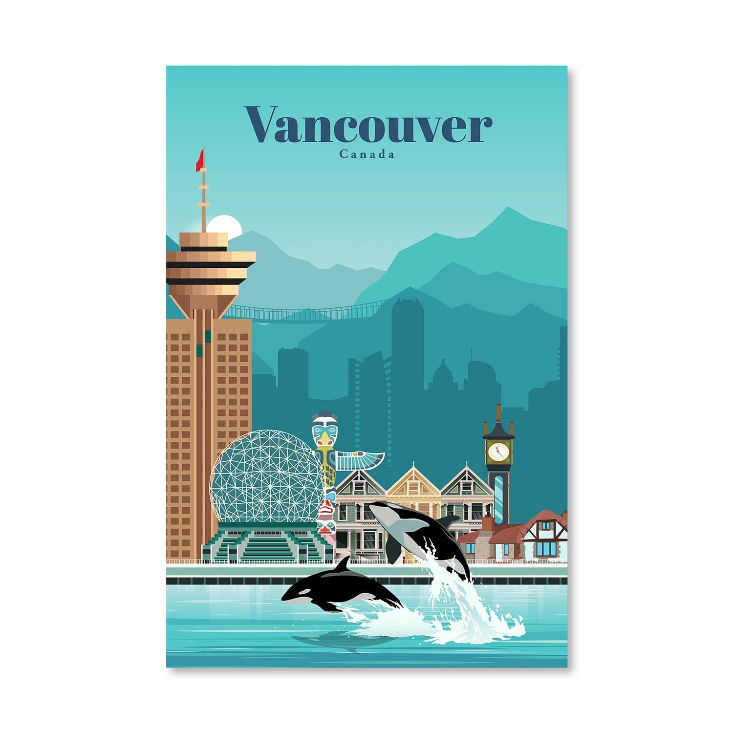 Vancouver Canvas - Studio 324 Art Clock Canvas