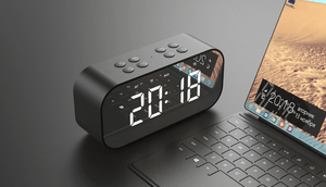 Veneer Black Clock Canvas