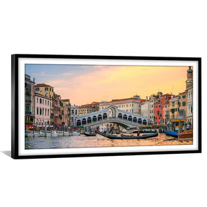 Venice Bridge Print Art 50 x 25cm / Unframed Print Clock Canvas