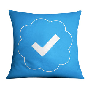 Verified Blue Cushion Cushion 45 x 45cm Clock Canvas