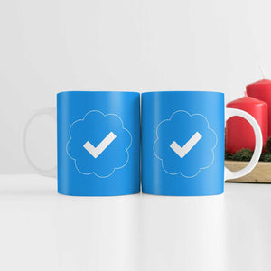 Verified Blue Mug Mug Blue Clock Canvas