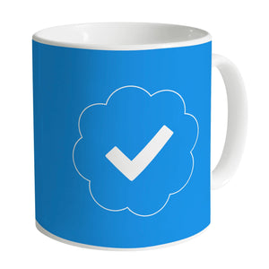 Verified Blue Mug Mug White Clock Canvas