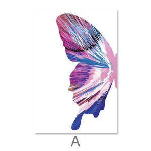 Vibin Butterfly Canvas Art A / 30 x 45cm / Unframed Canvas Print Clock Canvas