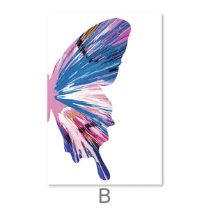 Vibin Butterfly Canvas Art B / 30 x 45cm / Unframed Canvas Print Clock Canvas