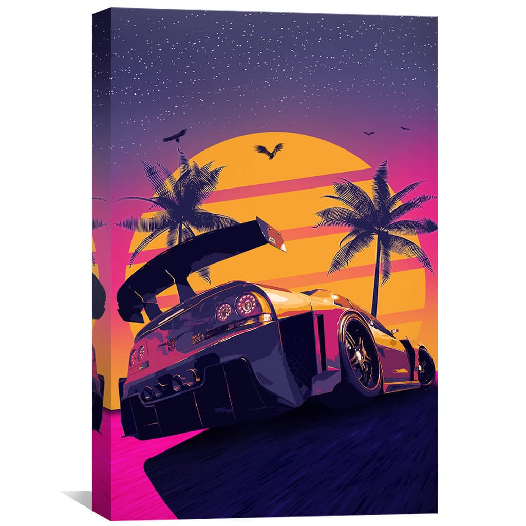 Vice Speed Canvas Art 30 x 45cm / Unframed Canvas Print Clock Canvas