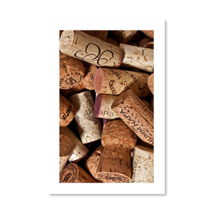 Vino Corks Print Art Clock Canvas