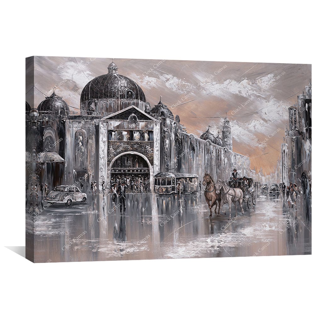 Vintage Flinders Canvas Art Clock Canvas
