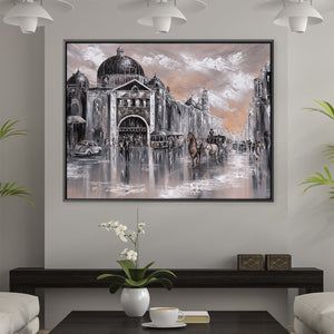 Vintage Flinders Canvas Art 45 x 30cm / Unframed Canvas Print Clock Canvas