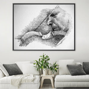 Violinist 600 Canvas Art Clock Canvas