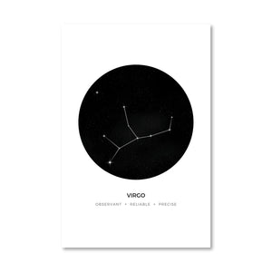 Virgo Traits Canvas Art 40 x 50cm / No Board - Canvas Print Only Clock Canvas