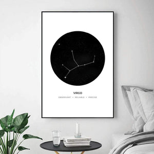 Virgo Traits Canvas Art Clock Canvas