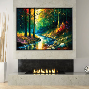 Vivid Forest Canvas Art Clock Canvas