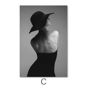 Vogue Woman Canvas Art C / 40 x 50cm / No Board - Canvas Print Only Clock Canvas