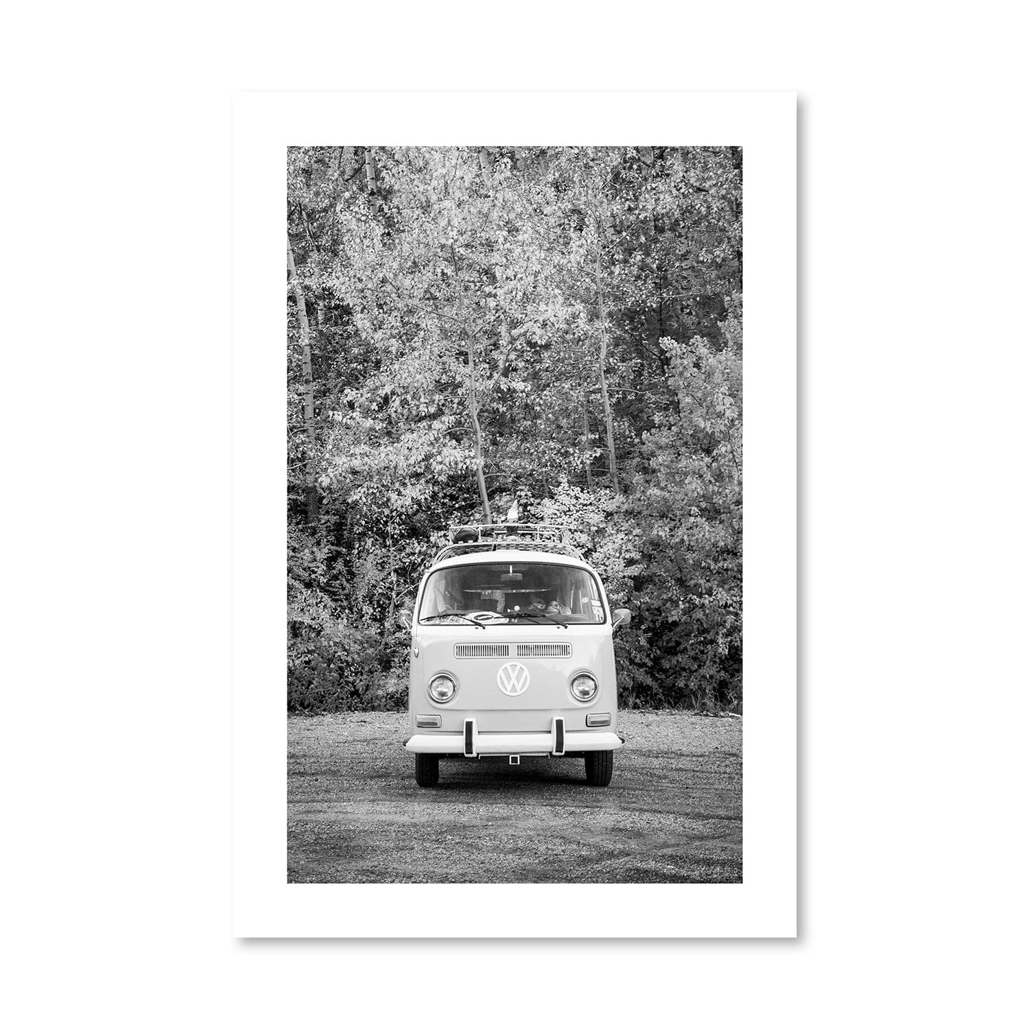 VW Autumn Print Art Clock Canvas