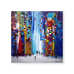 Walking Through the Night Canvas Art Clock Canvas