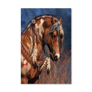 War Pony Canvas Art Clock Canvas