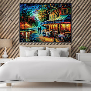 Warm Paris Nights Canvas Art Clock Canvas