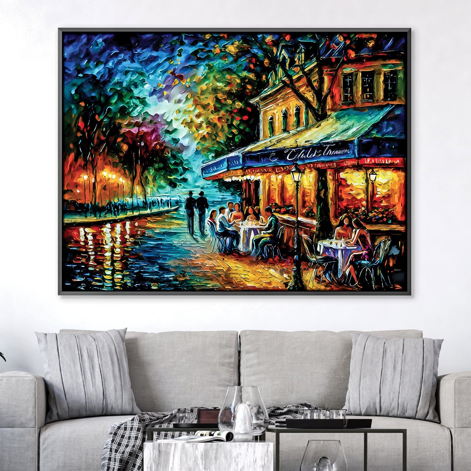 Warm Paris Nights Canvas Art Clock Canvas