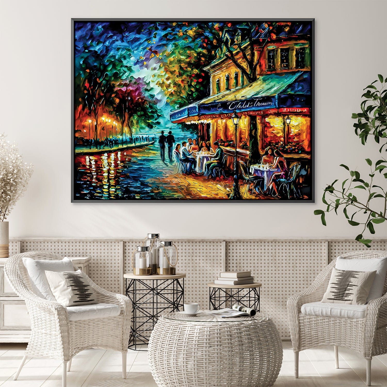 Warm Paris Nights Canvas Art Clock Canvas