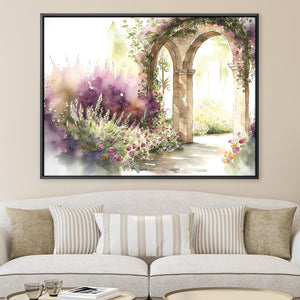 Watercolor Arch Canvas Art Clock Canvas