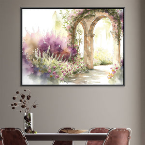 Watercolor Arch Canvas Art Clock Canvas