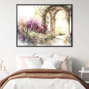 Watercolor Arch Canvas Art Clock Canvas
