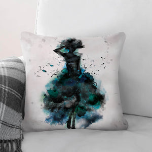 Watercolor Ballerina A Cushion Cushion Cushion Square Clock Canvas