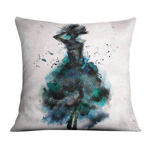 Watercolor Ballerina A Cushion Cushion Cushion Square Clock Canvas