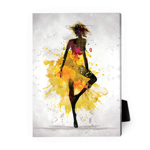 Watercolor Ballerina C Desktop Canvas Desktop Canvas 13 x 18cm Clock Canvas