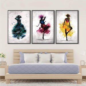 Watercolor Ballerina Canvas Art Clock Canvas