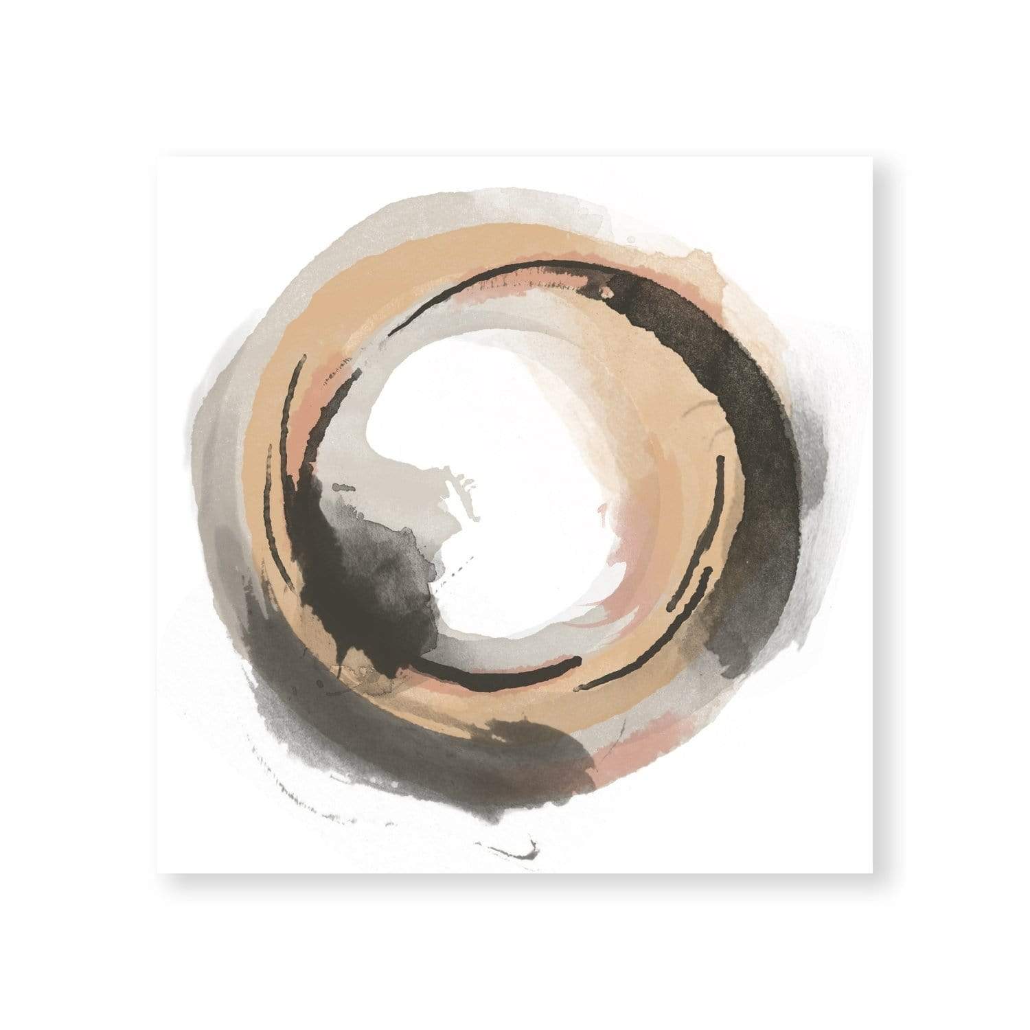 Watercolor Circle Canvas Art Clock Canvas