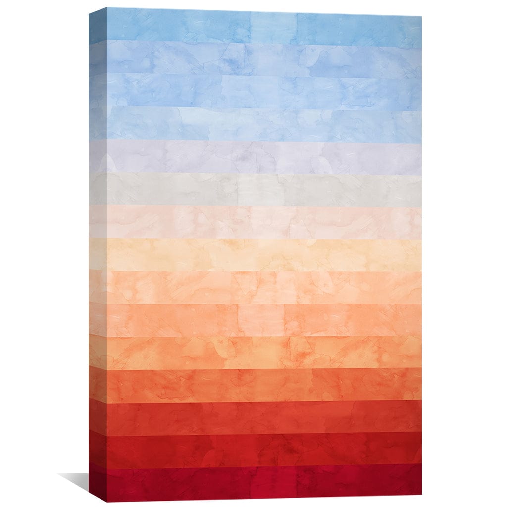 Watercolor Landscape 4 Canvas Art Clock Canvas