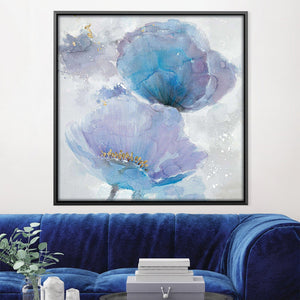 Watercolor Pedal Oil Painting Oil 30 x 30cm / Oil Painting Clock Canvas