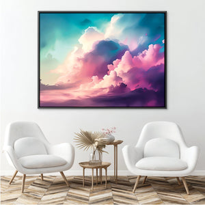 Watercolor Skies Canvas Art Clock Canvas