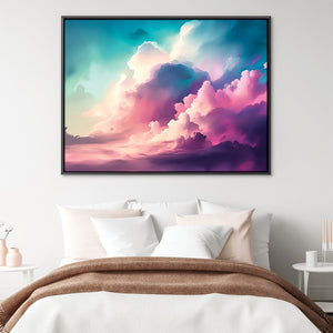 Watercolor Skies Canvas Art Clock Canvas