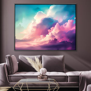 Watercolor Skies Canvas Art Clock Canvas