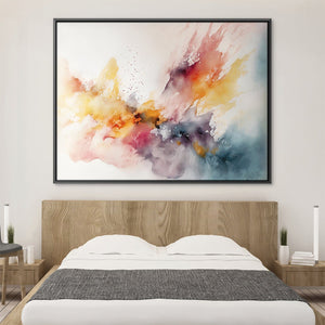 Watercolor Splash Canvas Art Clock Canvas