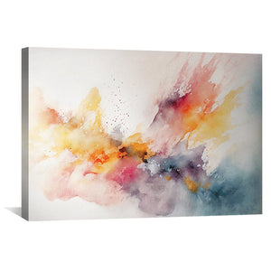 Watercolor Splash Canvas Art Clock Canvas