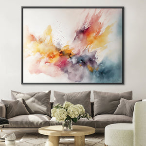 Watercolor Splash Canvas Art Clock Canvas