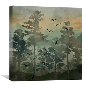 Watercolor Terrain Canvas Art 30 x 30cm / Unframed Canvas Print Clock Canvas