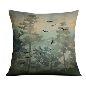 Watercolor Terrain Cushion Cushion Cushion Square Clock Canvas
