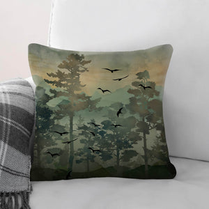 Watercolor Terrain Cushion Cushion Cushion Square Clock Canvas
