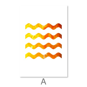 Wave Lengths Canvas Art A / 30 x 45cm / Unframed Canvas Print Clock Canvas