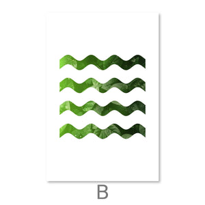 Wave Lengths Canvas Art B / 30 x 45cm / Unframed Canvas Print Clock Canvas