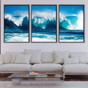 Waves Canvas Art Clock Canvas